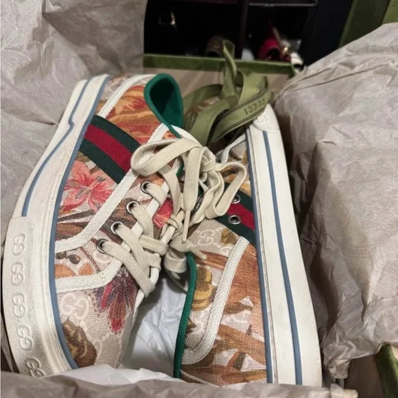 Gucci Floral Canvas Sneakers - Picture 2 of 9